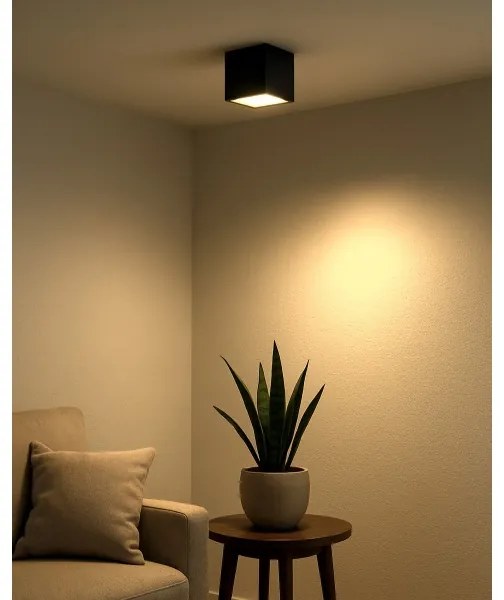 LED Bodové svietidlo LED/5W/230V 3000/4000/6400K 7,5x7,5 cm čierna