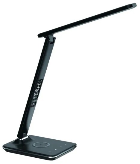 Immax 08965L-LED Stmievateľná lampa s bezdr. nabíjaním KINGFISHER 8,5W/230V čierna