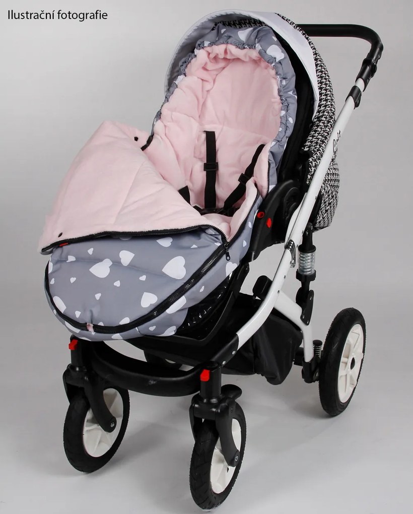 Fusak do kočíka TheBaby - HVIEZDIČKY - biely/mätový