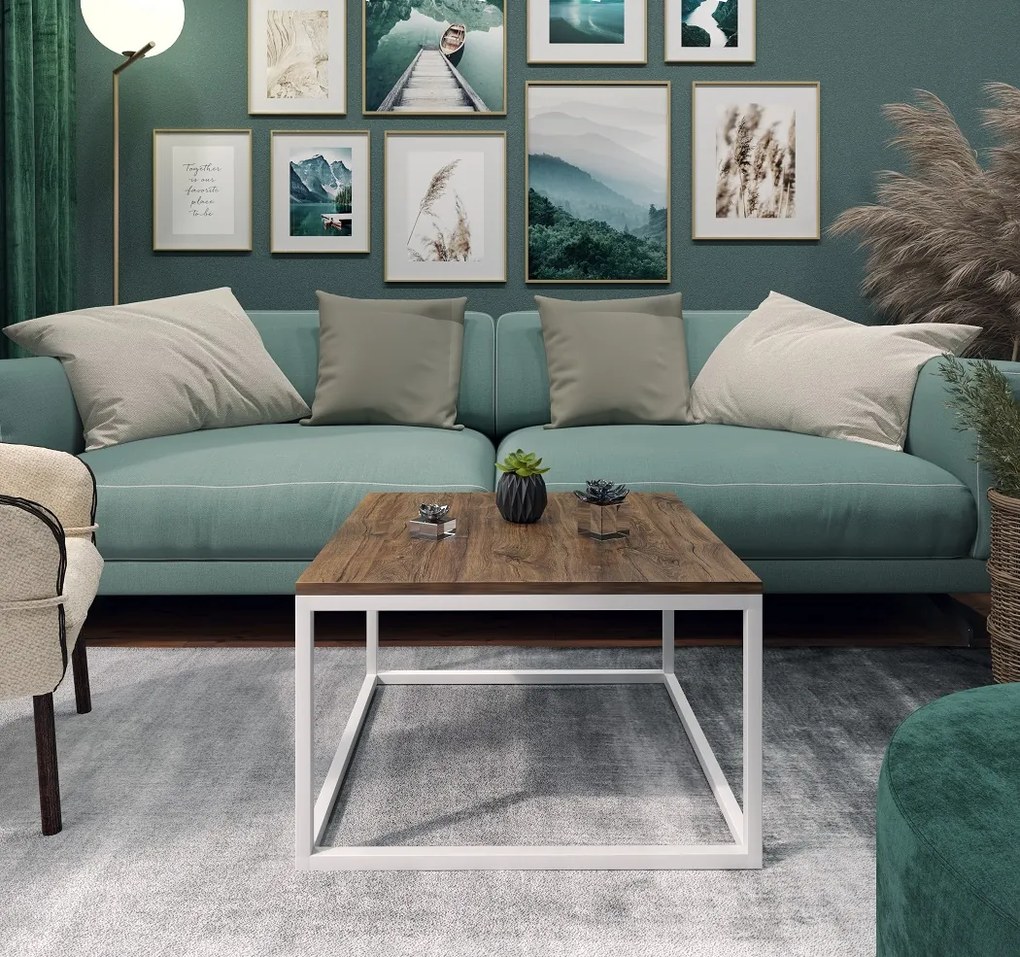 KONFERENČNÝ STOLÍK BELLA III DUB STIRLING + BIELA