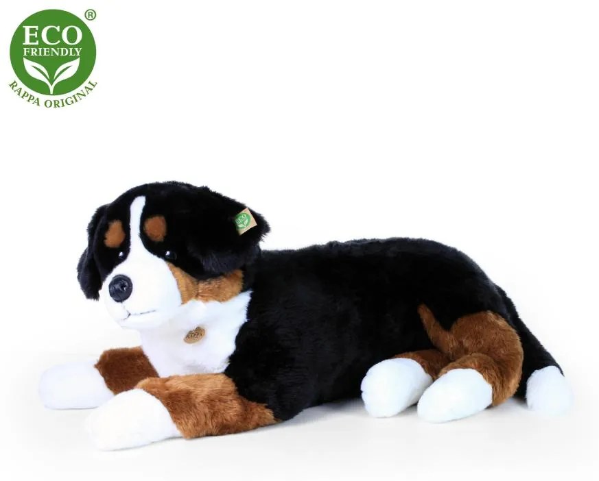 Veľký plyšový pes bernský salašnícky ležiaci 89 cm ECO-FRIENDLY
