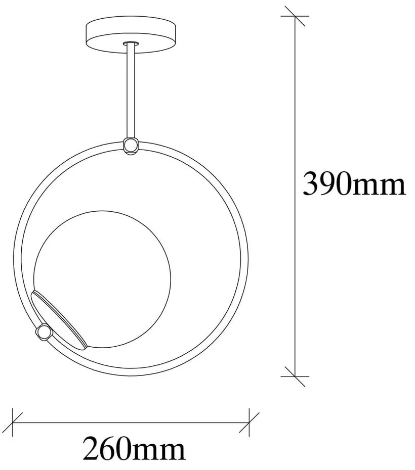 Čierne závesné svietidlo so skleneným tienidlom Chandelier – Opviq lights