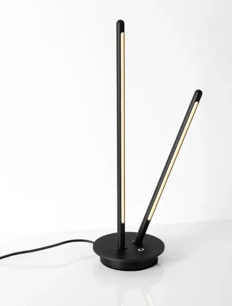 LED stmievateľná čierna stolná lampa Intec