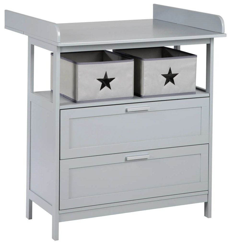 roba Prebaľovacia komoda Hamburg (2 zásuvky, hnedosivá) (100397090)