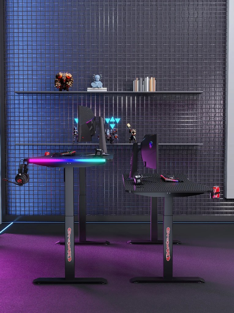 Herný stôl BR02 čierny 140 cm