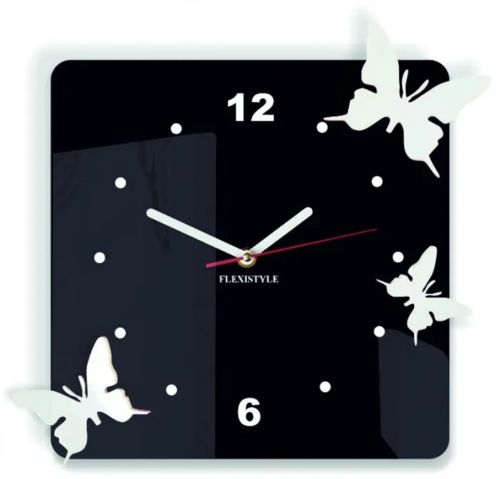 Hodiny na stenu pre deti motýle I SENTOP FL-z29-RAL9005-9010 HEU-