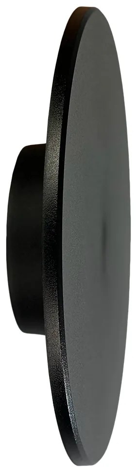 EUlight Exteriérové nástenné LED svietidlo Disk, 1x LED 18w, CCT, čierna