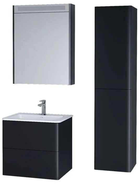Mereo, Siena, kúpeľňová skrinka s keramickým umývadlom 61 cm, biela , antracit , čierna, MER-CN410