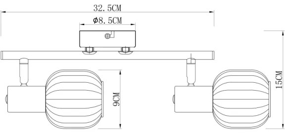 Globo 54801-2 - Bodové svietidlo AKIN 2xE14/40W/230V
