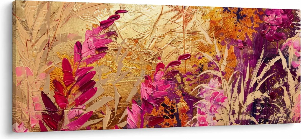 Obraz - Abstraktná maľba kvetov II. (120x50 cm)