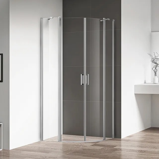 Roltechnik Outlet Štvrťkruhový sprchový kút OBCR2 - bez vaničky ROTH-Variant: rozmery: 90x90 cm - (OBCR2/90x90 - 4000736), ROTH-Profily: profily: bri…