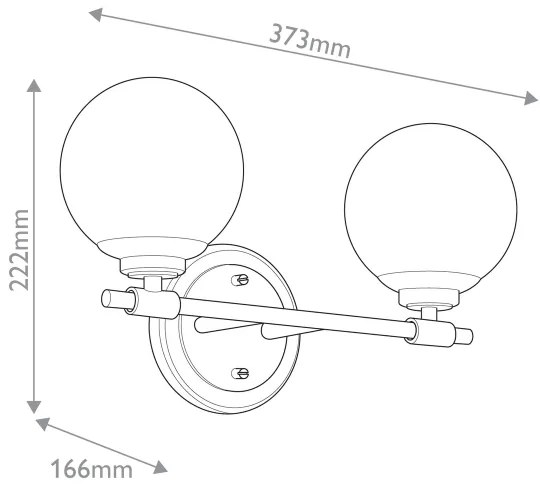 Kichler KL-BENNO2-CPZ - LED Kúpeľ. svietidlo BENNO 2xG9/3W/230V IP44 mosadz