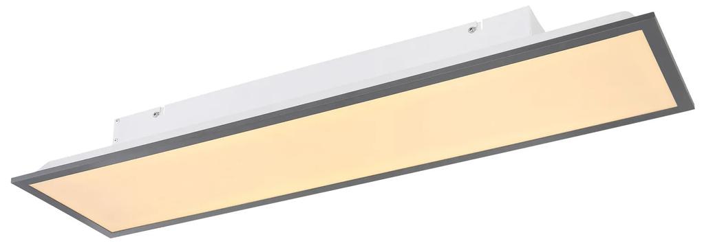GLOBO Stropné LED osvetlenie DORO, 24W, teplá biela, hranaté, grafitované