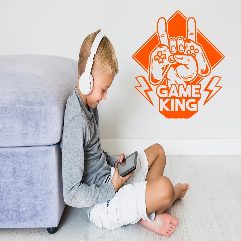 Veselá Stena Samolepka Game King Farba: zelená, Veľkosť: 80 x 93 cm