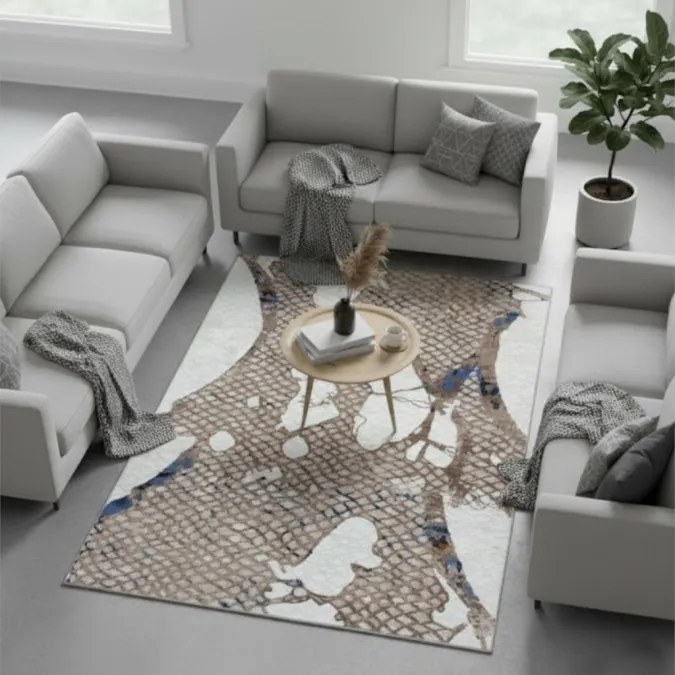 DC Koberec Texas 067 béžová modrá Rozmer: 140×190 cm