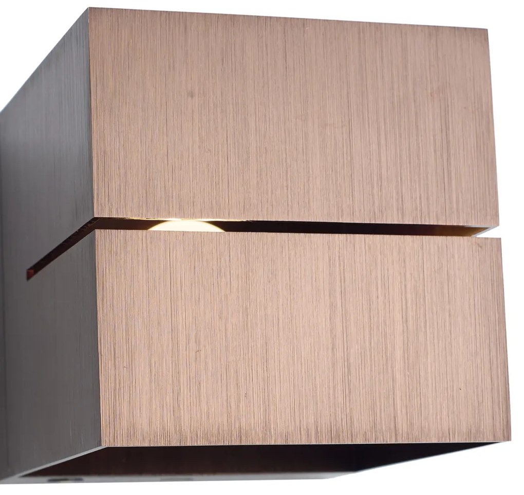 Moderné nástenné svietidlo tmavý bronz vrátane LED a dotykového stmievača nabíjateľné - Joris Groove