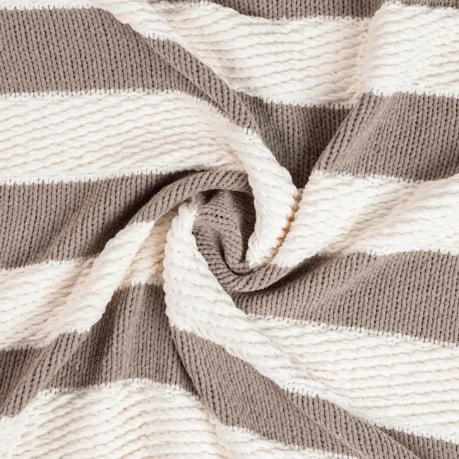 Deka RUDENS pruhovaná hnedá / krémová 752421