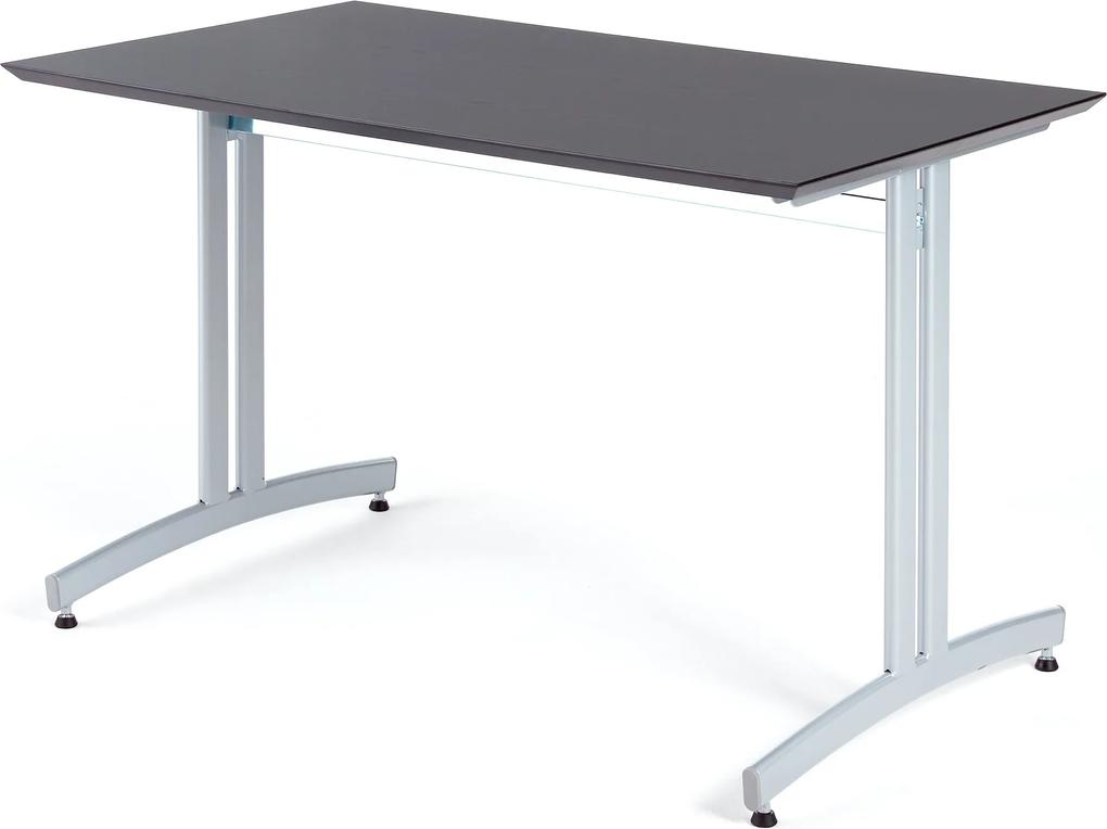 Jedálenský stôl Sanna, 1200x700 mm, čierna / šedá