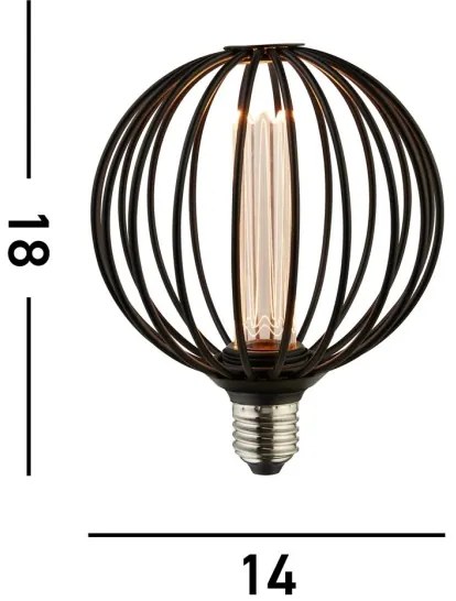 Searchlight 26004BK - LED dekoračná žiarovka GLOBE E27/4,5W/230V 2700K