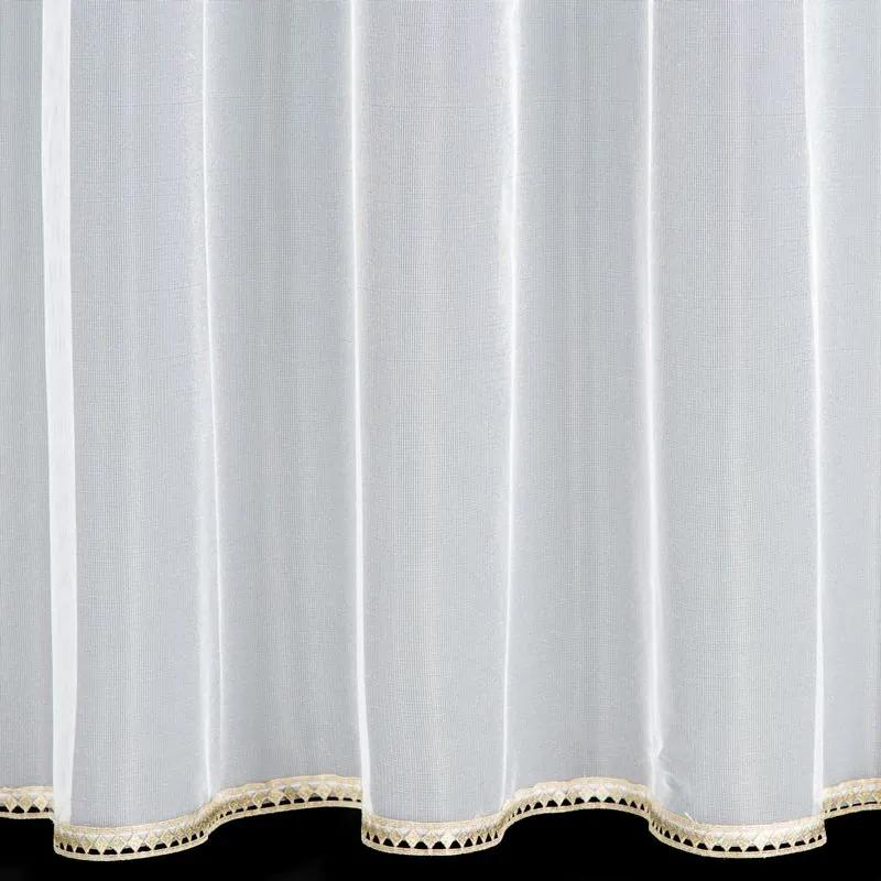 Biela záclona na krúžkoch CASSIE 300x150 cm