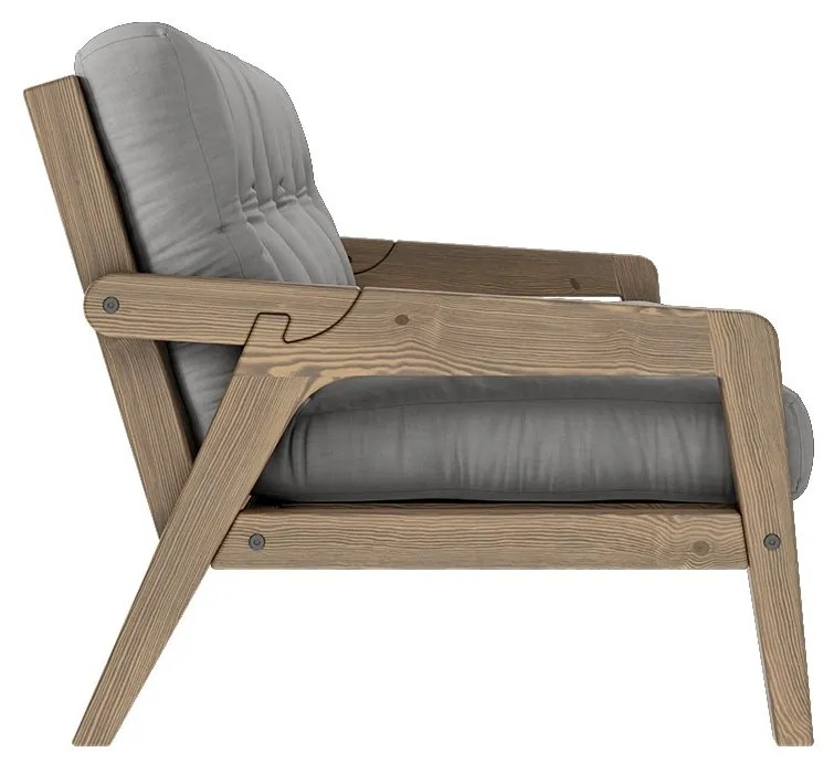 Variabilná pohovka Grab Grey/Carob Brown 204 × 90 × 93 cm / 204 × 130 × 43 cm