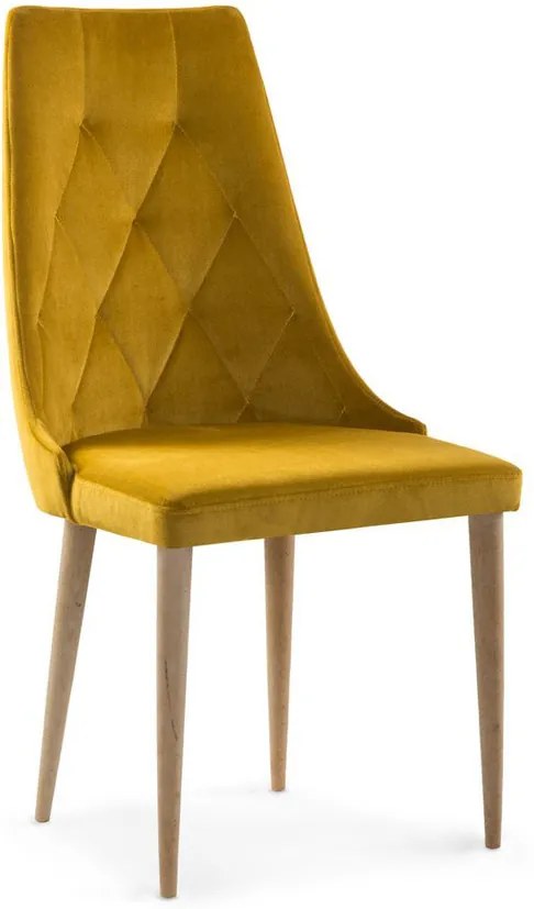 DREVONA30 Jedálenská stolička medová žltá dubové nohy CAREN II