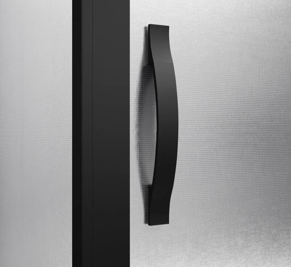Gelco, SIGMA SIMPLY BLACK sprchové dvere posuvné pre rohový vstup 900 mm, sklo BRICK, GS2490B