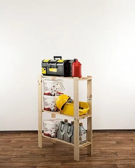 DREVENÝ REGÁL Maxi 3L 115x80x30 - BOROVICA