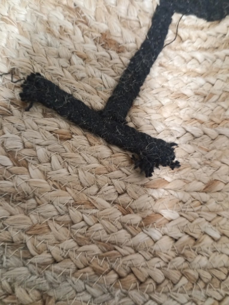 AKCIA Detský jutový koberec BEAR HEAD 100 cm II. akosť