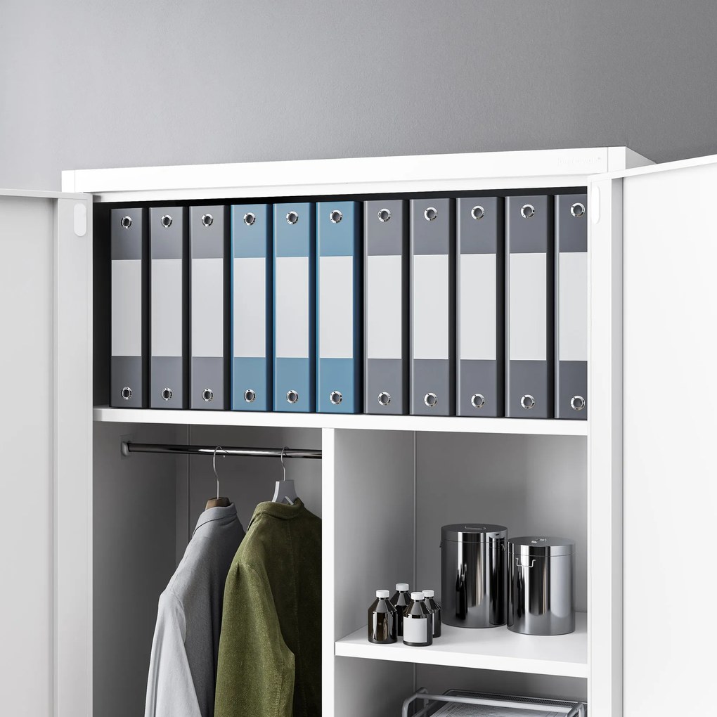 Biela uzamykateľná upratovacia skriňa DAWID 900 x 1850 x 450 mm