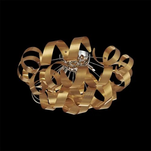 LUXERA Stropné dizajnové osvetlenie RIBBON, 5xG9, 33W, zlaté