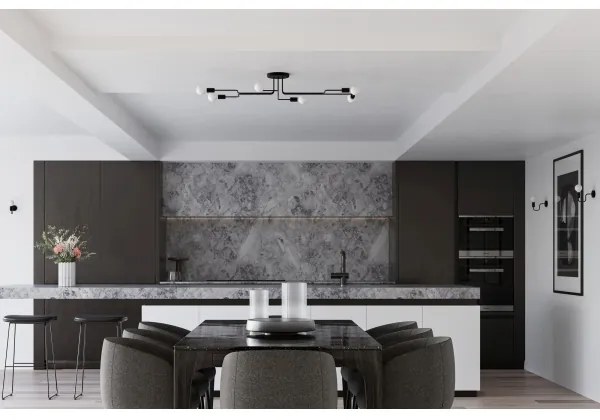 Sollux SL.1445 - Nástenná lampa VECTOR 1xE27/15W/230V čierna