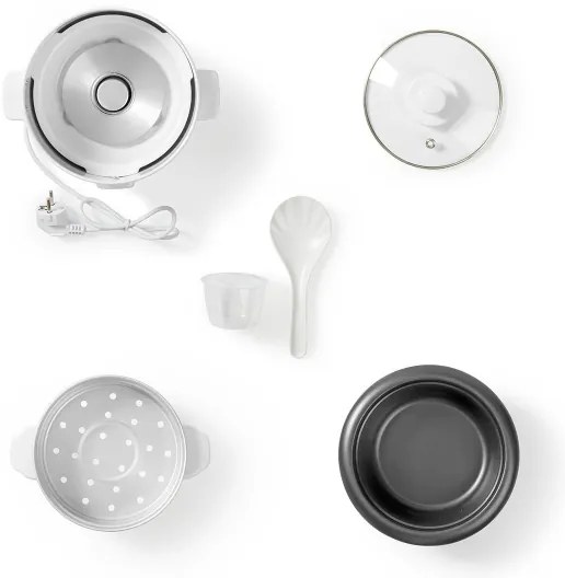 Nedis KARC06WT - Ryžovar 300W/230V 0,6l biela