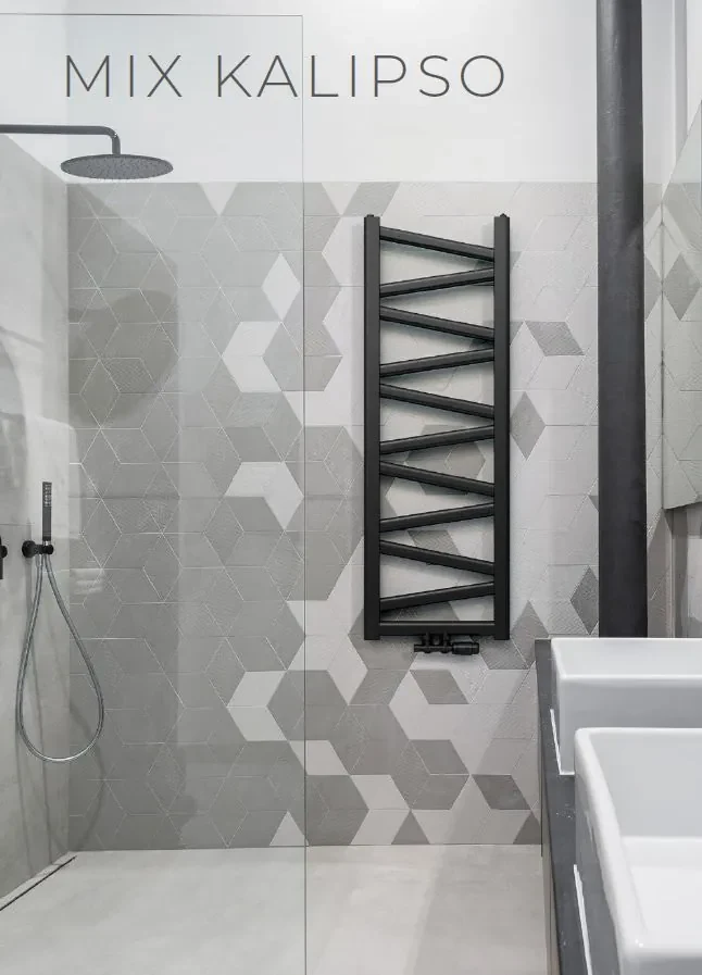 Regnis Kalipso MIX, Vykurovacie teleso 440x1600mm, 595W, čierna matná, MK160/40/BLACK