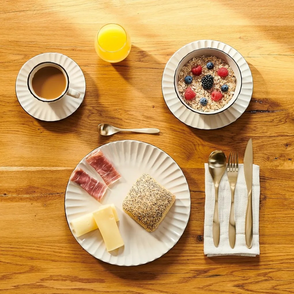 Mäser Súprava plytkých a hlbokých tanierov 8 ks OSITA – krémová