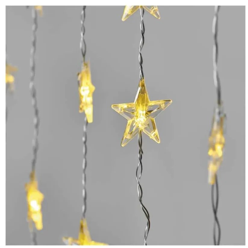 LED vianočný záves Hviezdy, 120x90 cm