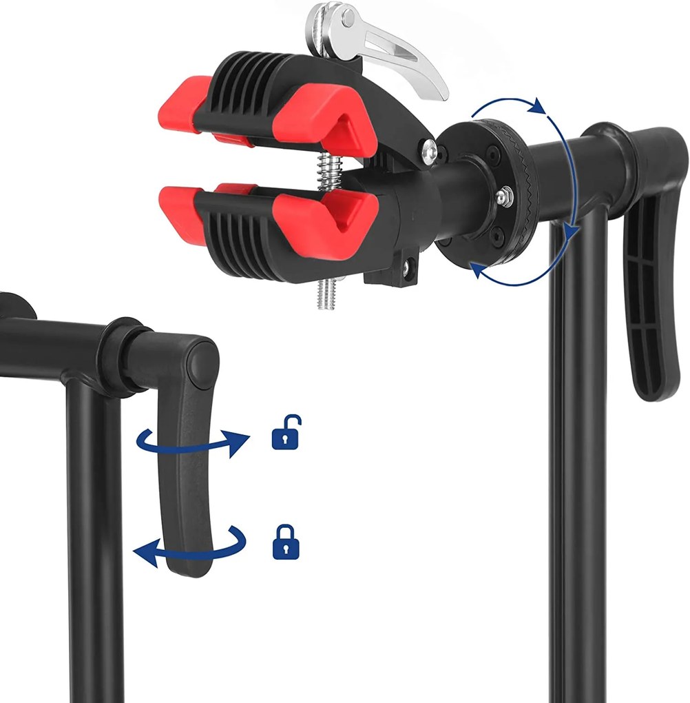 SONGMICS Montážny otočný stojan na opravu bicyklov čierny