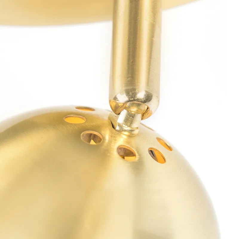 Retro okrúhle bodové svetlo mosadz s stropnou doskou 3-svetlo - Gissi