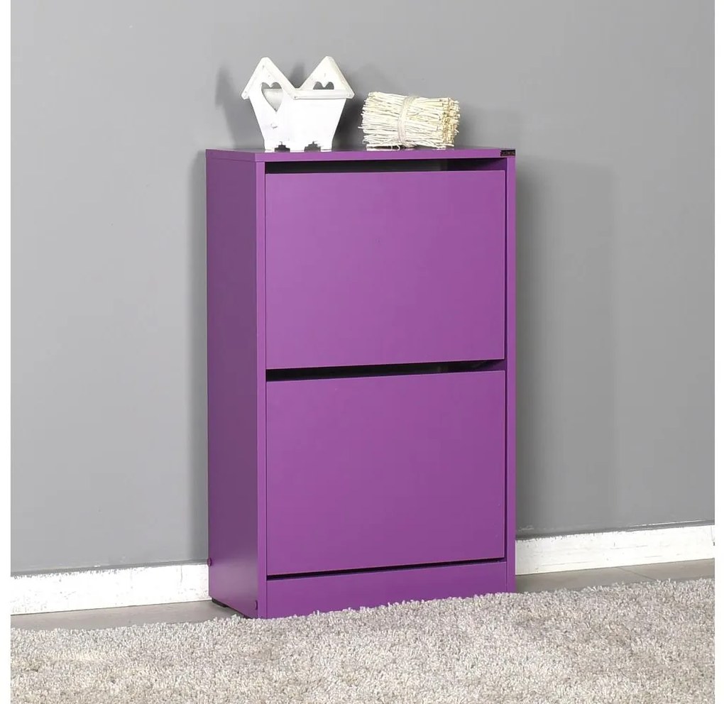 Adore Furniture Skrinka na topánky 84x51 cm fialová AD0124