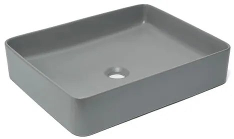 Umývadlo na dosku SAT Infinitio 50x40 cm šedá mat bez prepadu SATINF5040LGRM
