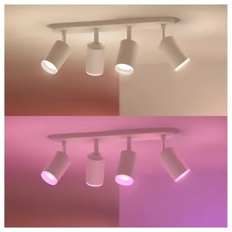 Philips - LED RGBW Stmievateľné bodové svietidlo Hue FUGATO 4xGU10/4,2W/230V biela