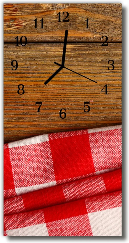Nástěnné hodiny vertikální Barevný dřevěný stůl