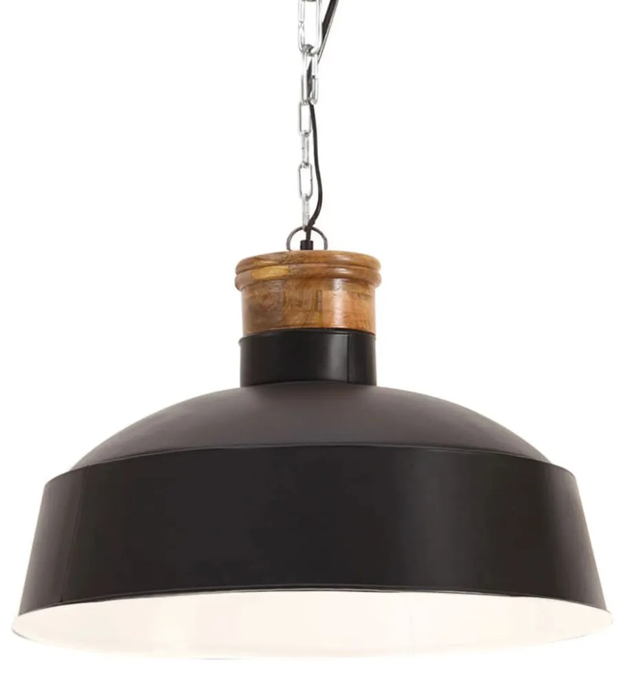 vidaXL Industriálna závesná lampa 58 cm, čierna E27