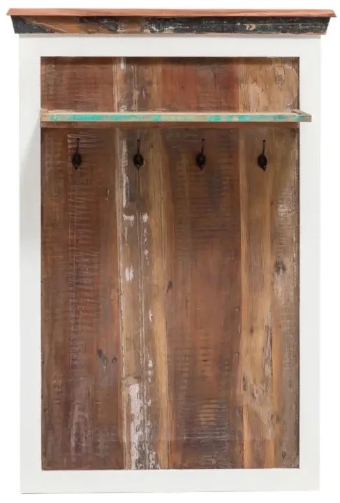 furniture-nabytek.cz - Masívna šatníková skriňa Perth z recyklovaného dreva, lakovaná, biela/barevná – 80×25×120 cm