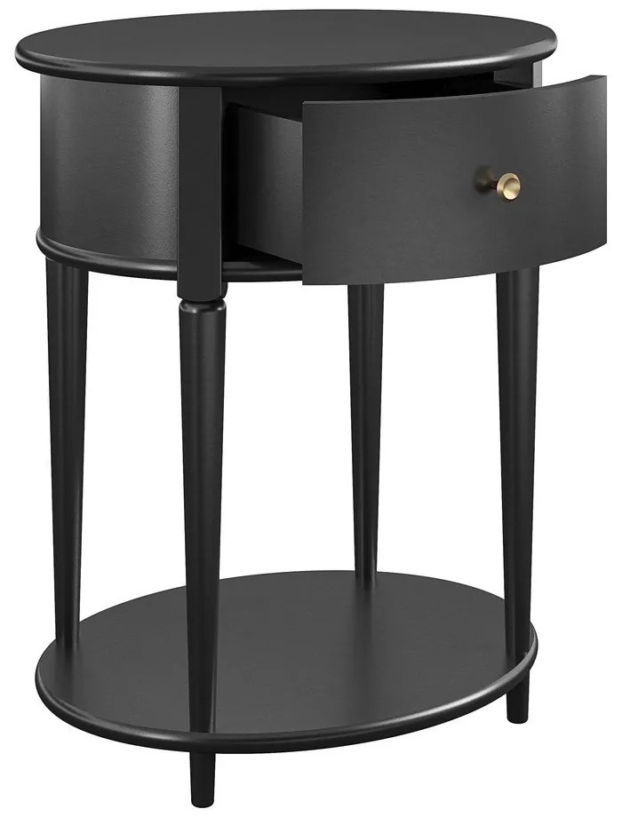 Čierny nočný stolík Aurora – Støraa