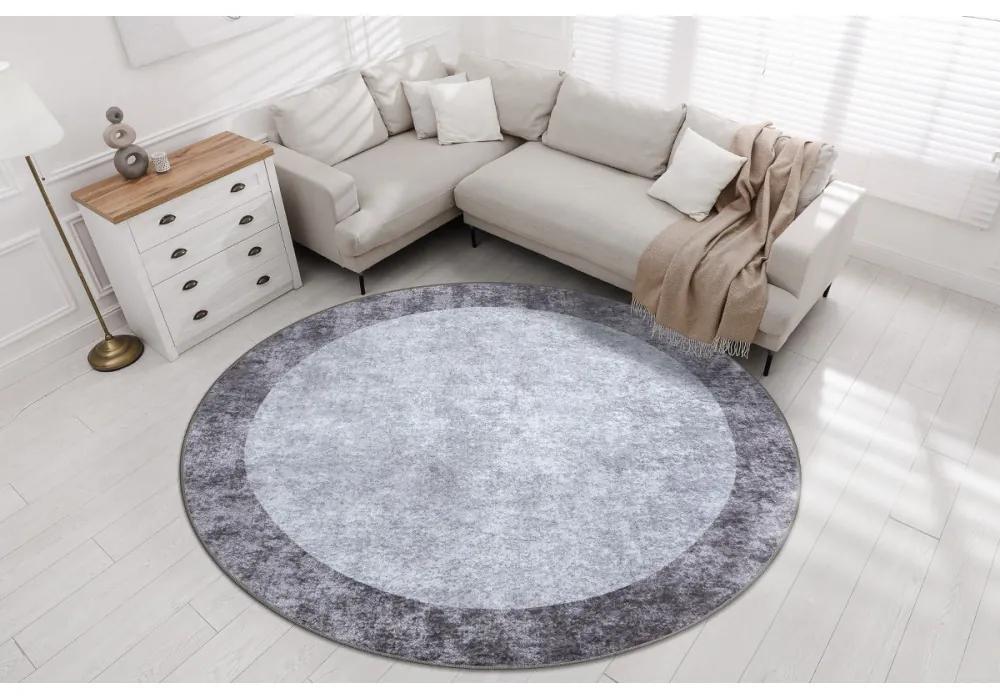 Kusový koberec Arog tmavo šedý kruh 120cm