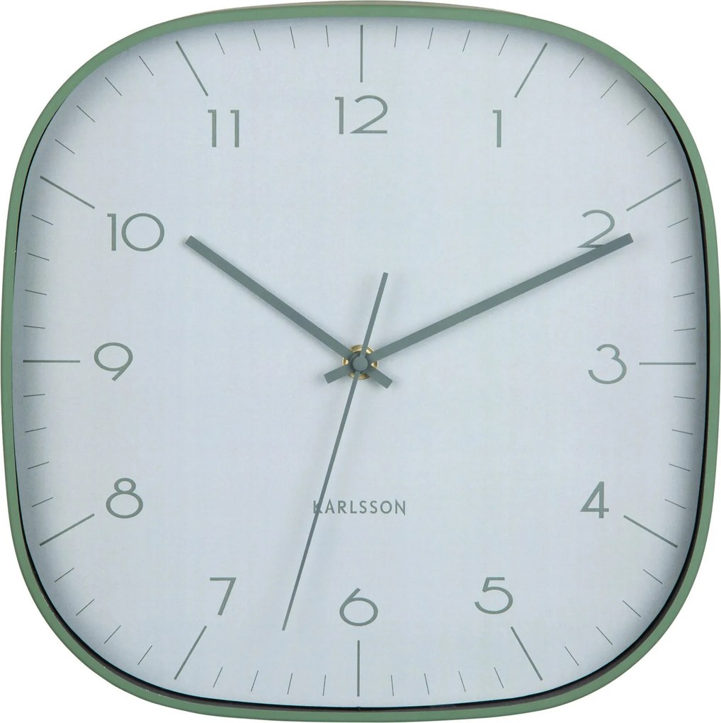 XXXLutz NÁSTENNÉ HODINY zelená 29 cm Karlsson - Hodiny - 007143017801