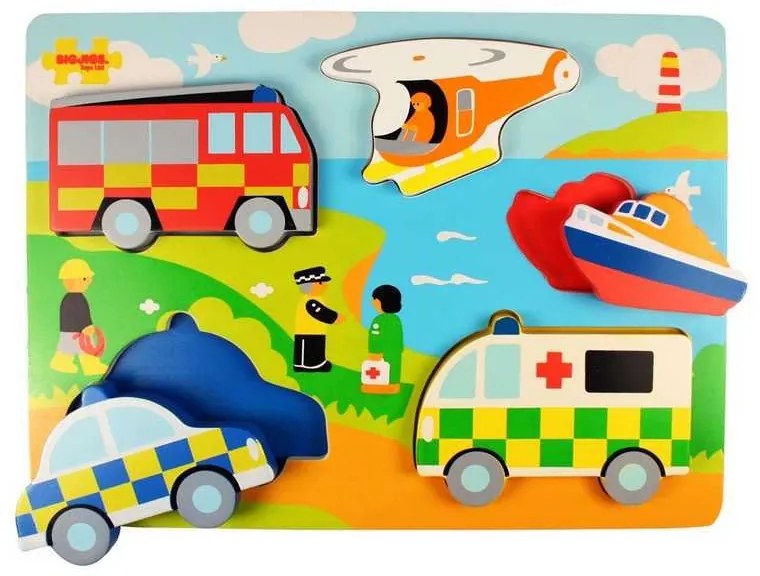 Bigjigs Toys Vkládací puzzle záchranáři