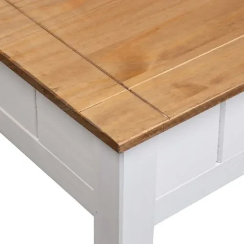 vidaXL Konferenčný stolík, biely 100x60x45 cm, borovica Panama Range-