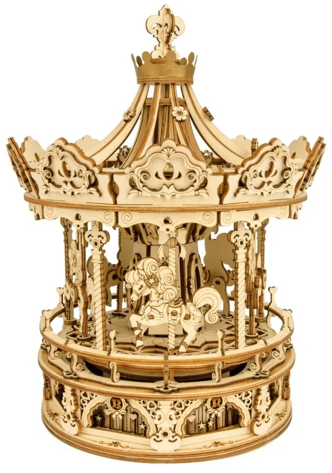 Robotime Rokr 3D Romantický kolotoč s hudbou AMK62 384ks